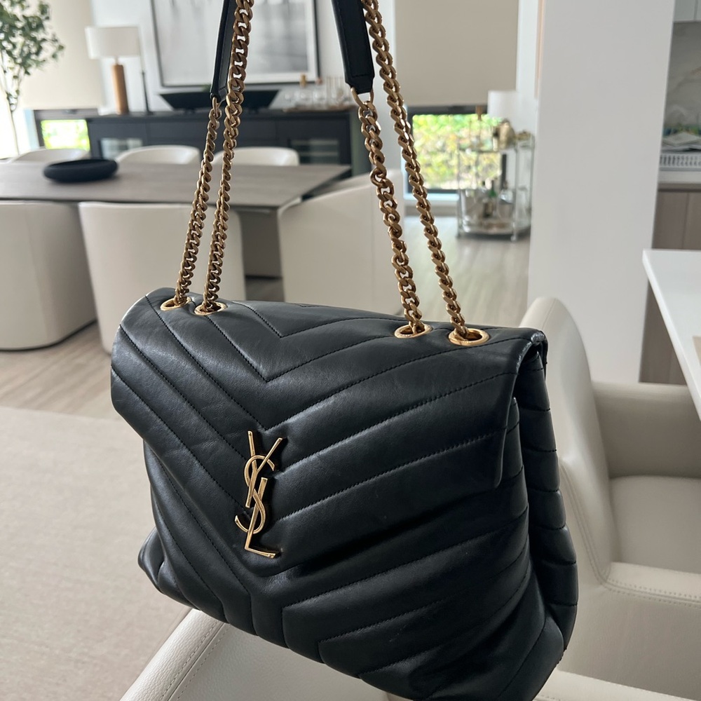 YSL black leather bag - excellent condition - never used